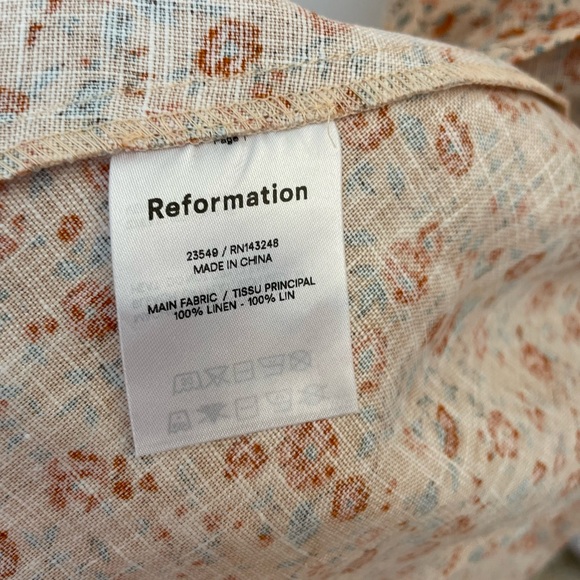 Reformation Denver linen Dress  fairy size 2 authentic - Picture 9 of 14